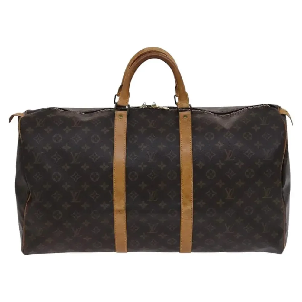LOUIS VUITTON Monogram Keepall 55 Boston Bag M41424